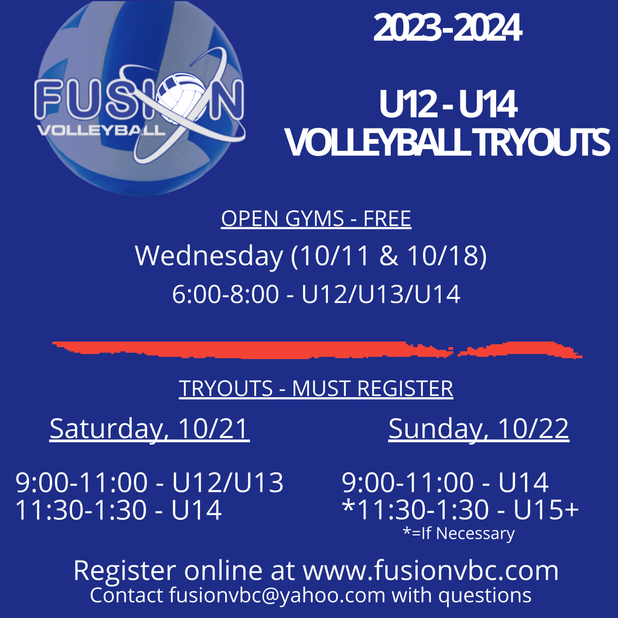 Volleyball tryouts near me 2024