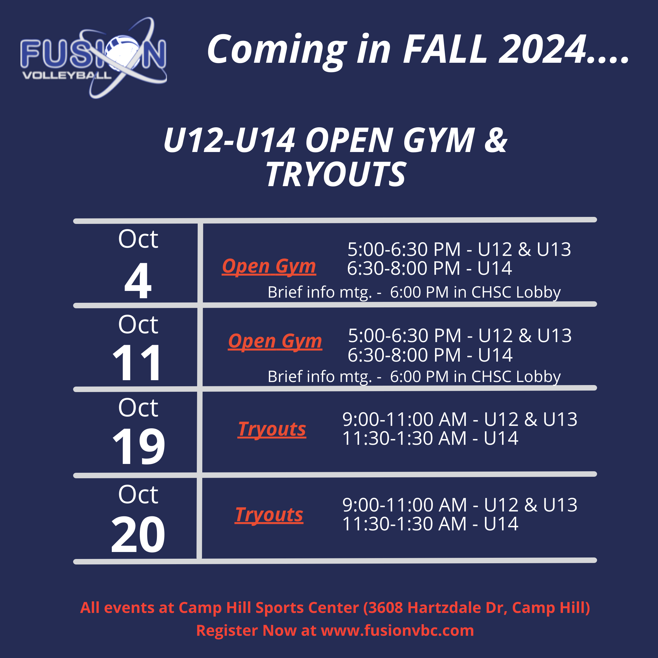 FALL Tryout Reminder